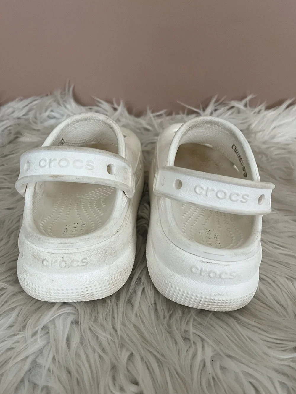 {CROCS} Platform Clog Sandals in White - Youth 11